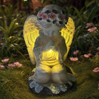 YODY Solar Garden Statues Outdoor Decor- Yard Decorations for Patio, Balcony, Backyard, Lawn Ornaments - Rabbit Figurines with LED Light- Unique Birthday House Warming Gifts for Women, Mom, Grandma