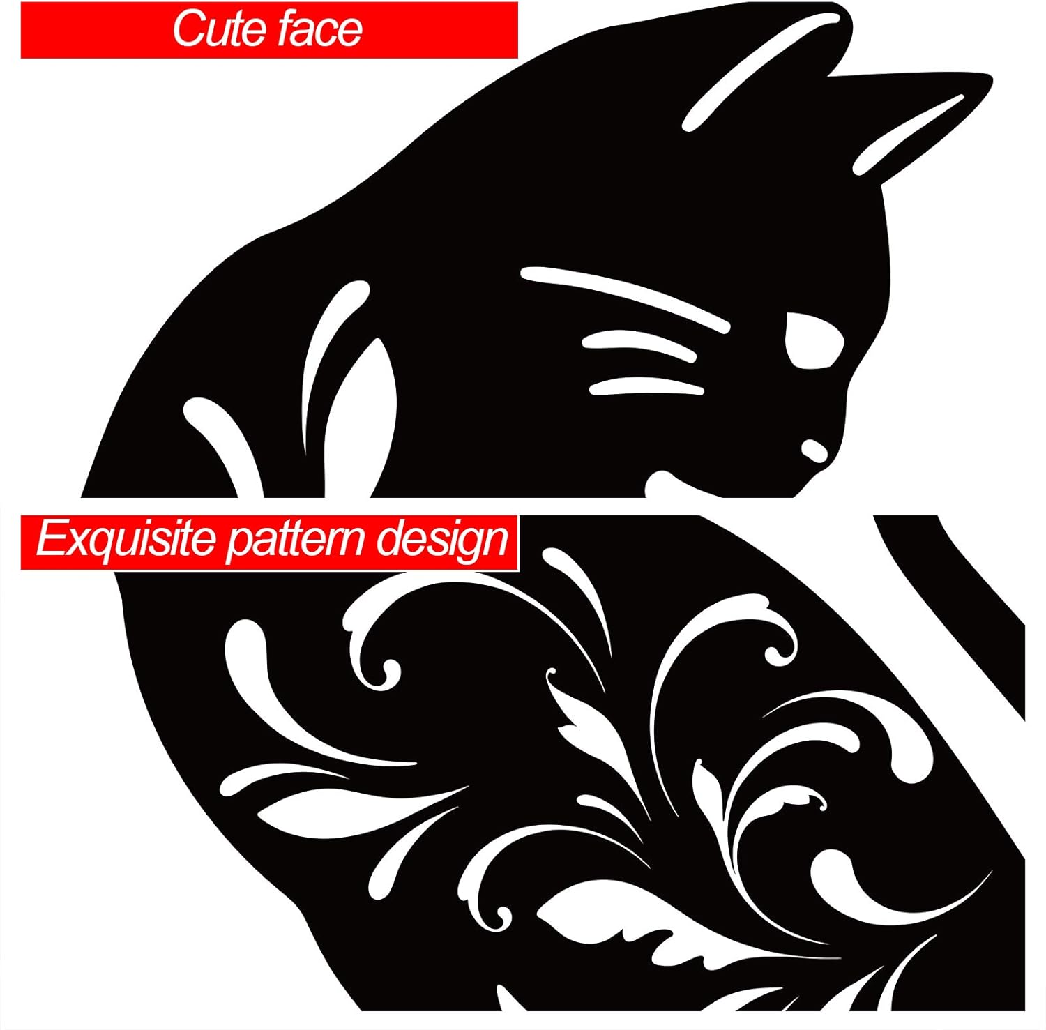 URATOT 3 Pack Metal Cat Garden Statues Black Cat Silhouette Cats Decorative Stakes Garden Outdoor Statues Animal Stakes for Yard Decor and Lawn Ornaments