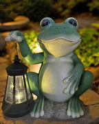 YODY Solar Garden Statues Outdoor Decor- Yard Decorations for Patio, Balcony, Backyard, Lawn Ornaments - Rabbit Figurines with LED Light- Unique Birthday House Warming Gifts for Women, Mom, Grandma