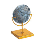 Creative Co-Op Decorative Agate Stone Slice on Metal Stand