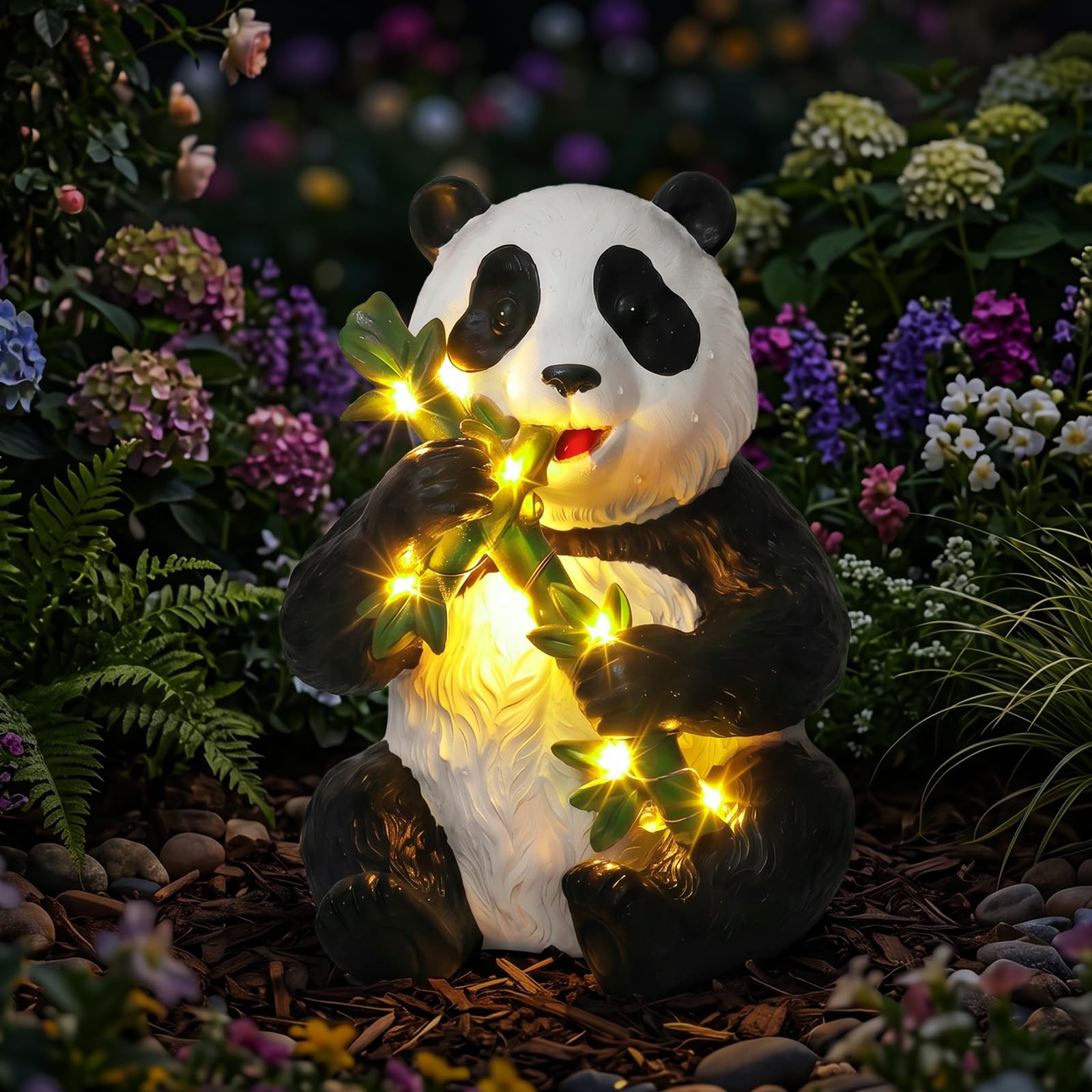 Solar Garden Outdoor Statues Turtle with Succulent and 7 LED Lights -Waterproof Animal Lawn Decor Statue for Patio, Balcony, Yard Ornament for Mom Grandma Women
