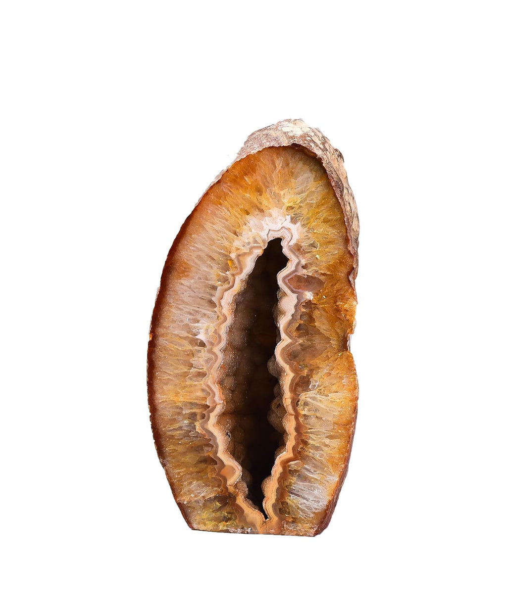 AMOYSTONE Teal Agate Geode Decor, Natural Agate Crystal Rock for Healing, Small Irregular Stone for Bedroom, Office, Desk (1-1.5 Lbs)