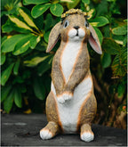 Bunny Garden Statue,Funny Rabbit Figurines Resin Animals Outdoor Statue Bunny Figurines for Yard Porch Patio, Easter Lawn Decorations Gifts for Grandma Mom Dad Women,11.2In