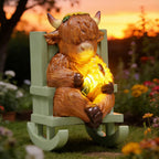 Sheaifun Solar Garden Statues Black Bear Decor Resin Bear Statues Outdoor with Solar Light Animal Figurine for Outside Yard Lawn and Patio Decorations Gardening Gifts for Women 3.5x5.5x6.25 Inch