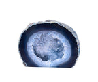 AMOYSTONE Teal Agate Geode Decor, Natural Agate Crystal Rock for Healing, Small Irregular Stone for Bedroom, Office, Desk (1-1.5 Lbs)
