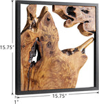 WELLAND 2 Pieces Rustic Cedar Wall Sculptures, Live Edge Wall Art Decor, Decorative Centerpieces of Wood for Living Room, Bedroom, Bathroom, Home Office, Dining Room
