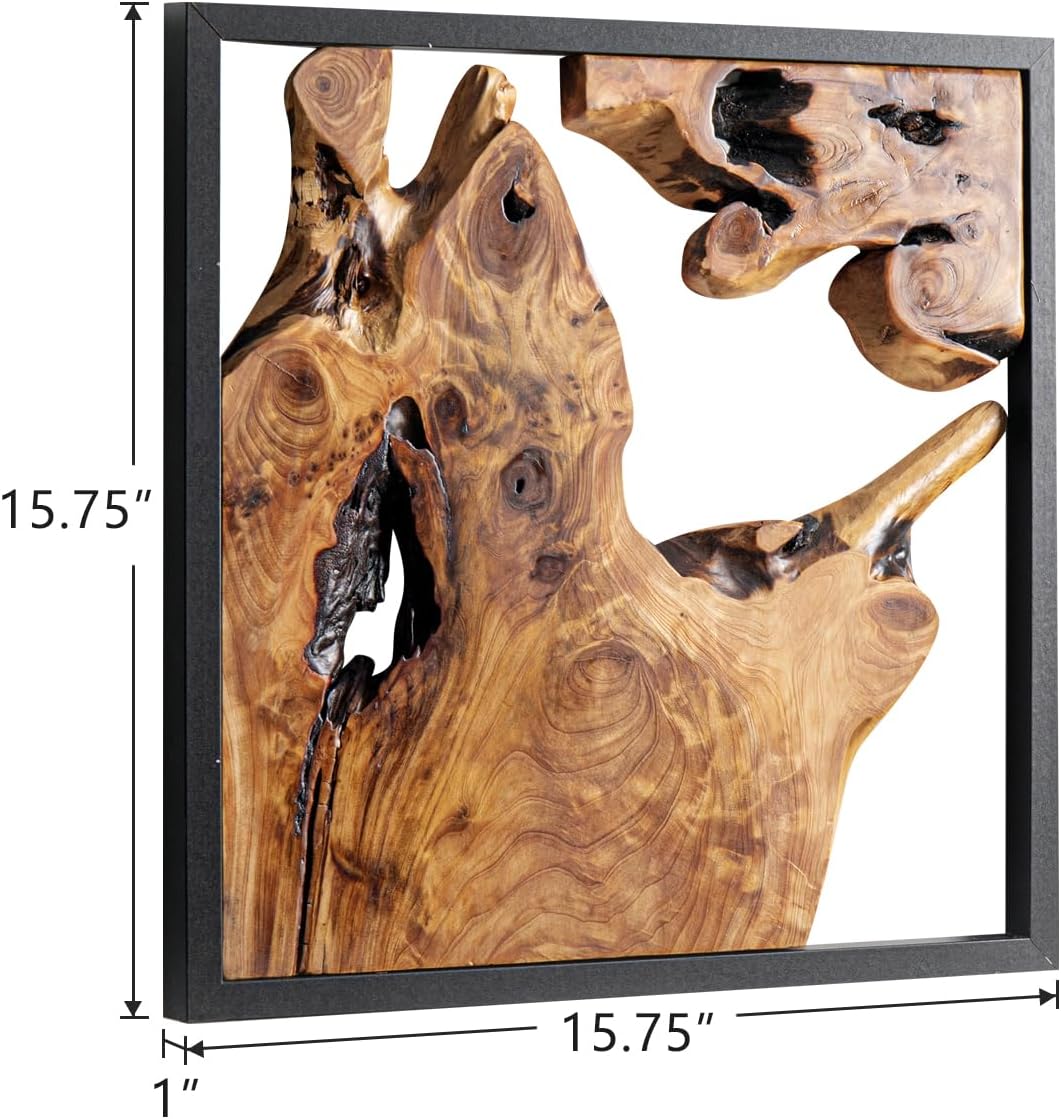 WELLAND 2 Pieces Rustic Cedar Wall Sculptures, Live Edge Wall Art Decor, Decorative Centerpieces of Wood for Living Room, Bedroom, Bathroom, Home Office, Dining Room