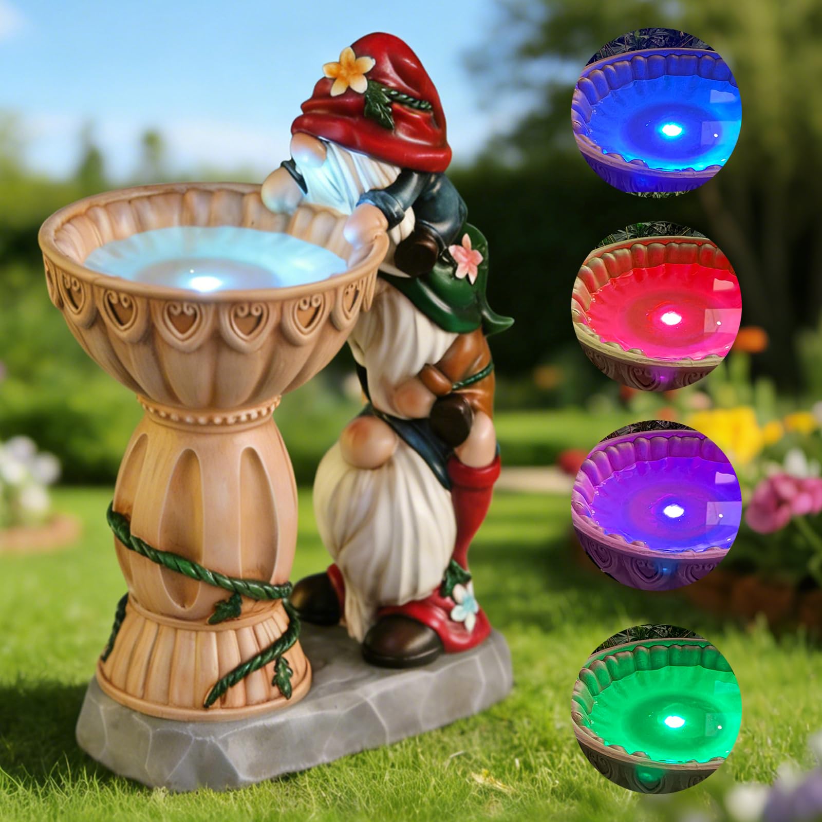 Sheaifun Solar Garden Statues Black Bear Decor Resin Bear Statues Outdoor with Solar Light Animal Figurine for Outside Yard Lawn and Patio Decorations Gardening Gifts for Women 3.5x5.5x6.25 Inch