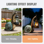 Solar Garden Snail Statue,Lawn Decor Statue for Patio, Balcony, Yard Ornament - Mothers Day Gifts for Mom Grandma Women
