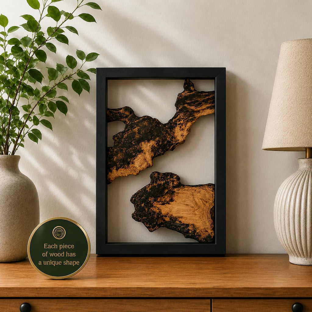 Brinxin Natural Cedar Wood Wall Art Decor - 16.5 x 12.5 Inch Rustic Carved Wooden Wall Art Decor Set of 3 - Live Edge Wood Slab Rustic Wall Sculpture - Wood Decorative Pieces - Wood Art Wall Decor Large