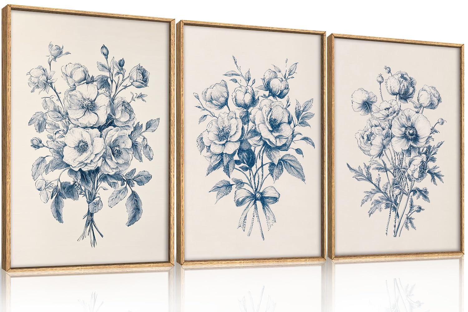 KAIRNE Woodcut Style Mountain Framed Canvas Wall Art Set,Wooden Pine Tree Wall Decor,Vintage Forest Landscape Art Prints,Nature Sunrise Artwork for Living Room,Bedroom,Farmhouse,Office-16 x24 x3