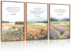 CHDITB Mountain Framed Canvas Wall Art Set of 3, 24"x36" Country Woodcut Style Wall Decor, Forest Nature Wilderness Wall Painting, Large Modern Art Prints for Living Room, Bedroom, Farmhouse, Office