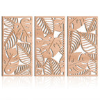 IARTTOP Abstract Mountain Wood Wall Art Large geometric Forest Pine Trees Wooden Wall Decor Boho Sun Nature Landscape Wall Decor for Bedroom Living Room Office-16 x32 Inch Set of 3