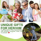 YODY Garden Statues Outdoor Garden Decor: Dog Statue with Solar Lantern for Yard Art Lawn Ornaments Porch Patio Balcony Home House - Birthday Gifts for Grandma Mom Women