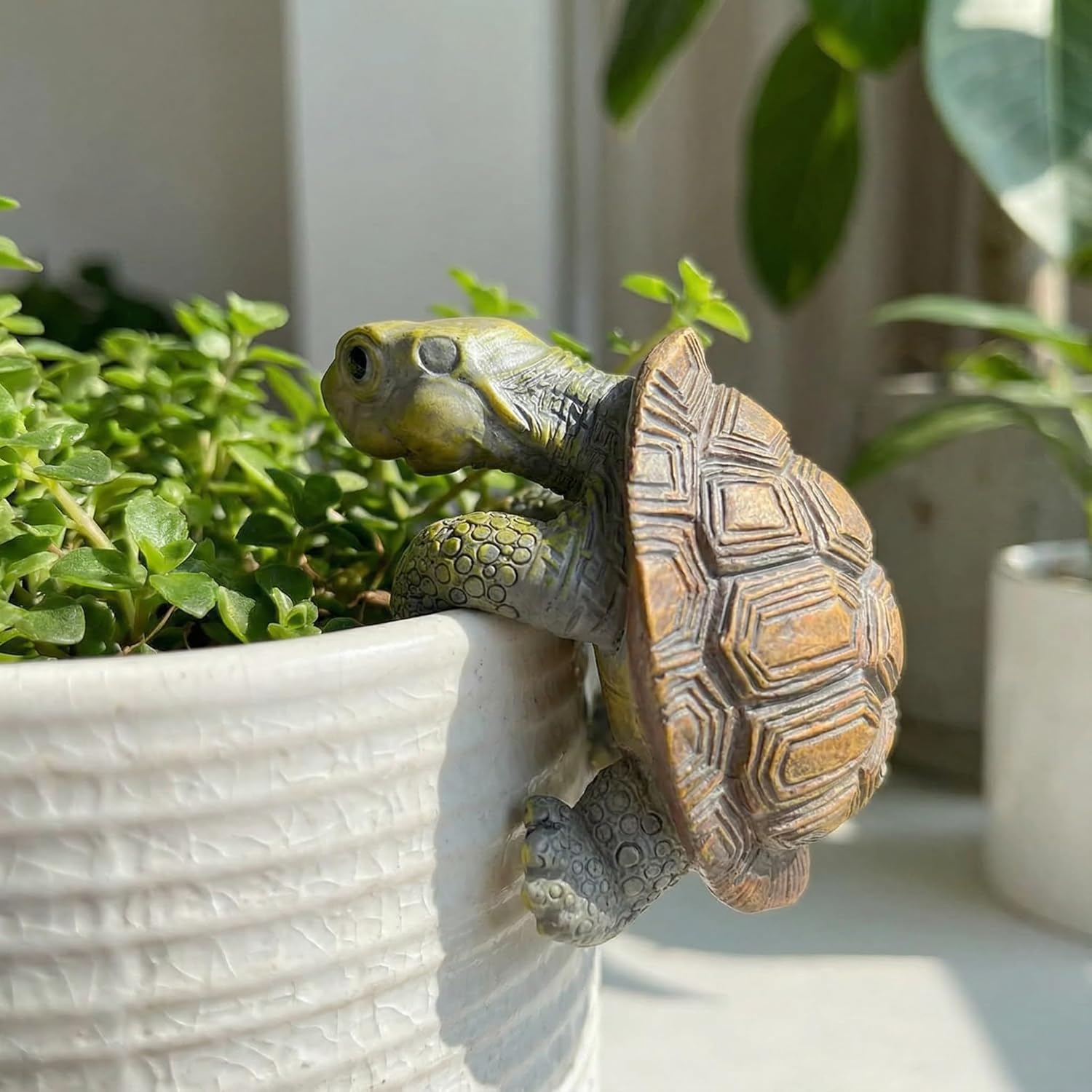 Turtle Statue for Outdoor Decor, Garden Turtle Figurine for Pond, Lawn, Patio, Resin Tortoise Ornament for Home & Yard