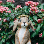 Bunny Garden Statue,Funny Rabbit Figurines Resin Animals Outdoor Statue Bunny Figurines for Yard Porch Patio, Easter Lawn Decorations Gifts for Grandma Mom Dad Women,11.2In