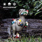 SOWSUN Garden Gnomes Statues Yard Decorations Outdoor Garden Decor, 14” Dinosaur Gnomes Garden Statues, Patio, Lawn Ornament, Gardening Gifts for Women for Housewarming