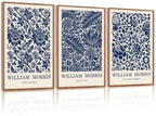 LHIUEM Vintage Woodcut Mountain Framed Canvas Wall Art,Forest Pine Tree Boho Wall Decor,Wilderness Sunset Landscape Artwork for Living Room,Bedroom,Dining Room,Office -16"x24"x3